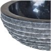 Handfat 40 cm marmor svart vidaXL – miniatyr 3