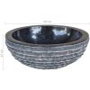 Handfat 40 cm marmor svart vidaXL – miniatyr 5