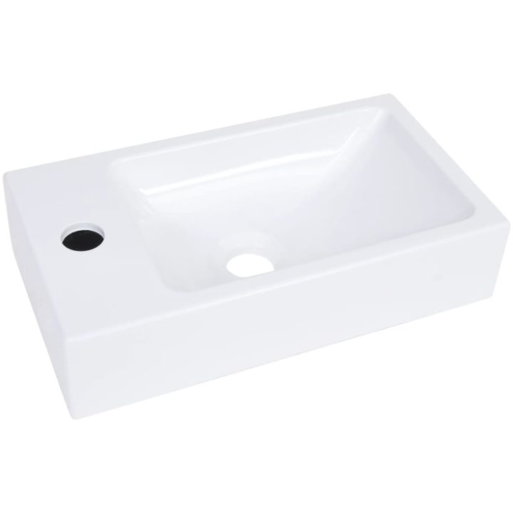 Handfat 400x220x90 cm SMC vit vidaXL – bild 2