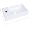 Handfat 400x220x90 cm SMC vit vidaXL – miniatyr 7
