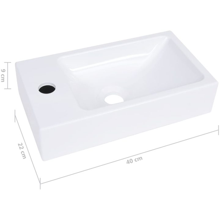 Handfat 400x220x90 cm SMC vit vidaXL – bild 7