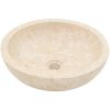 Handfat 40x12 cm marmor gräddvit vidaXL – miniatyr 2