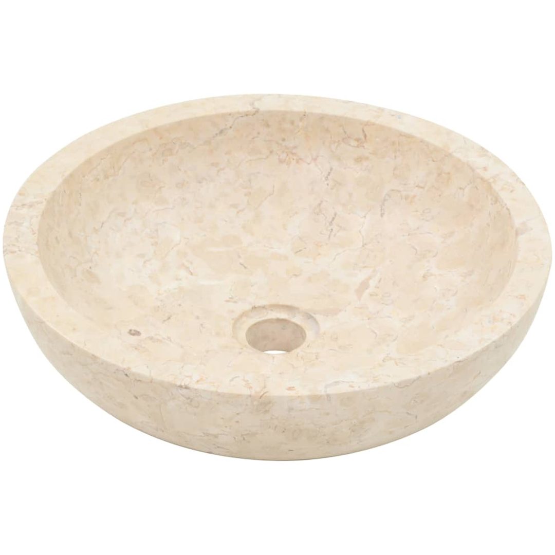 Handfat 40x12 cm marmor gräddvit vidaXL – bild 2