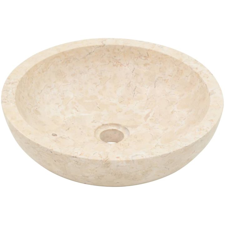 Handfat 40x12 cm marmor gräddvit vidaXL – bild 2