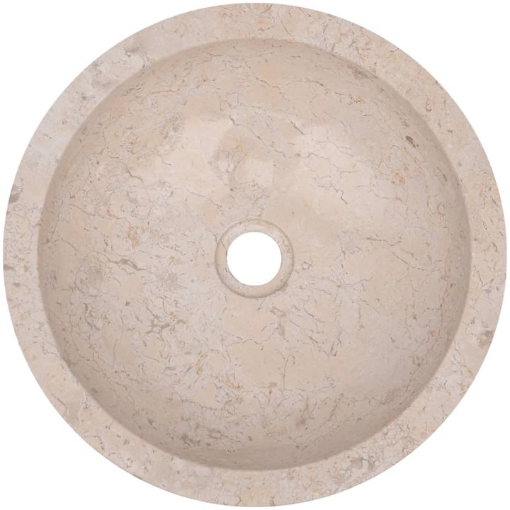 Handfat 40x12 cm marmor gräddvit vidaXL – bild 11