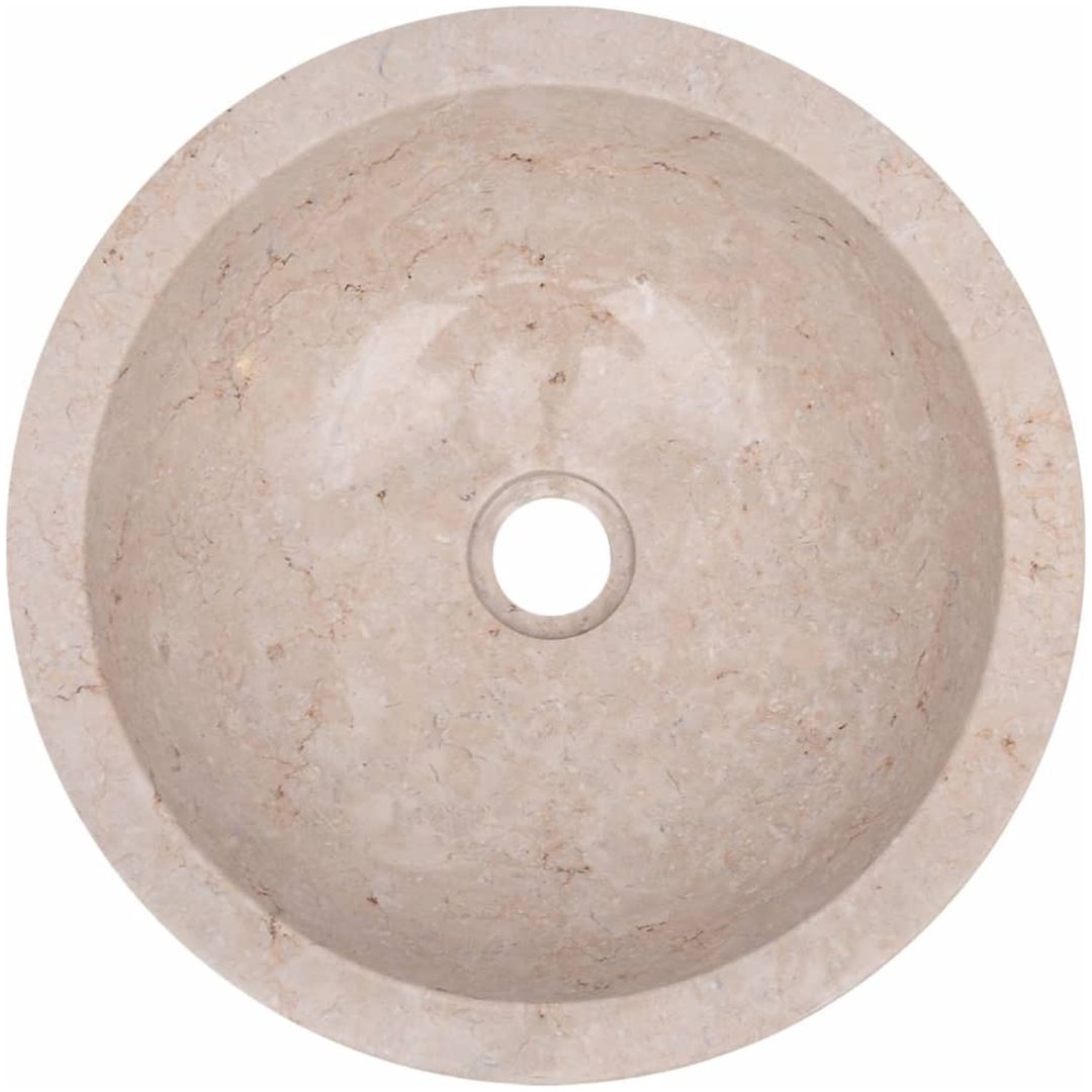 Handfat 40x12 cm marmor gräddvit vidaXL – bild 12