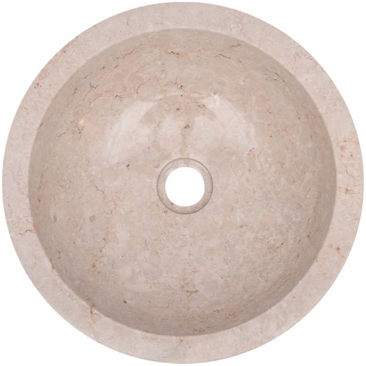 Handfat 40x12 cm marmor gräddvit vidaXL – bild 12