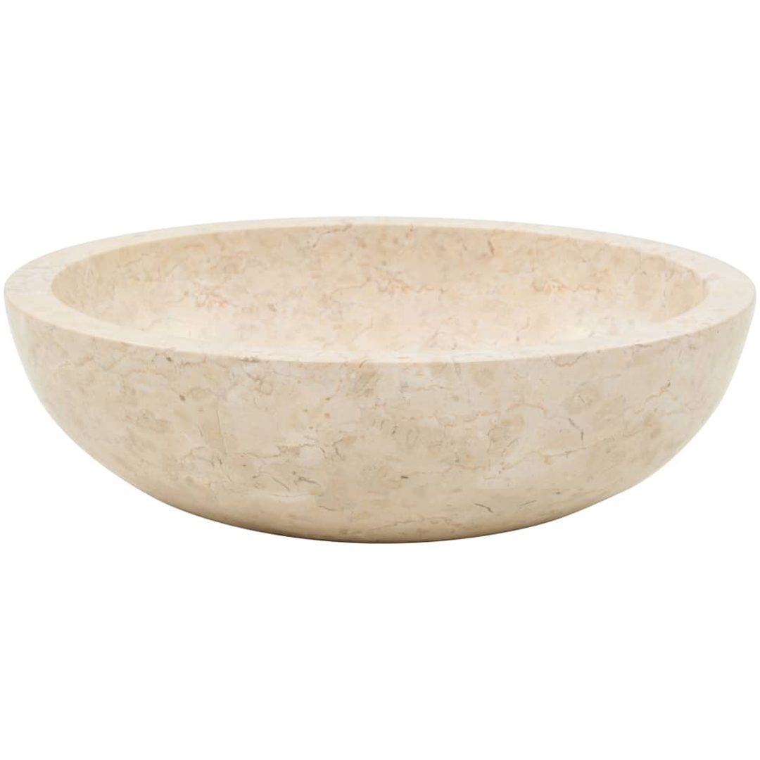 Handfat 40x12 cm marmor gräddvit vidaXL – bild 3