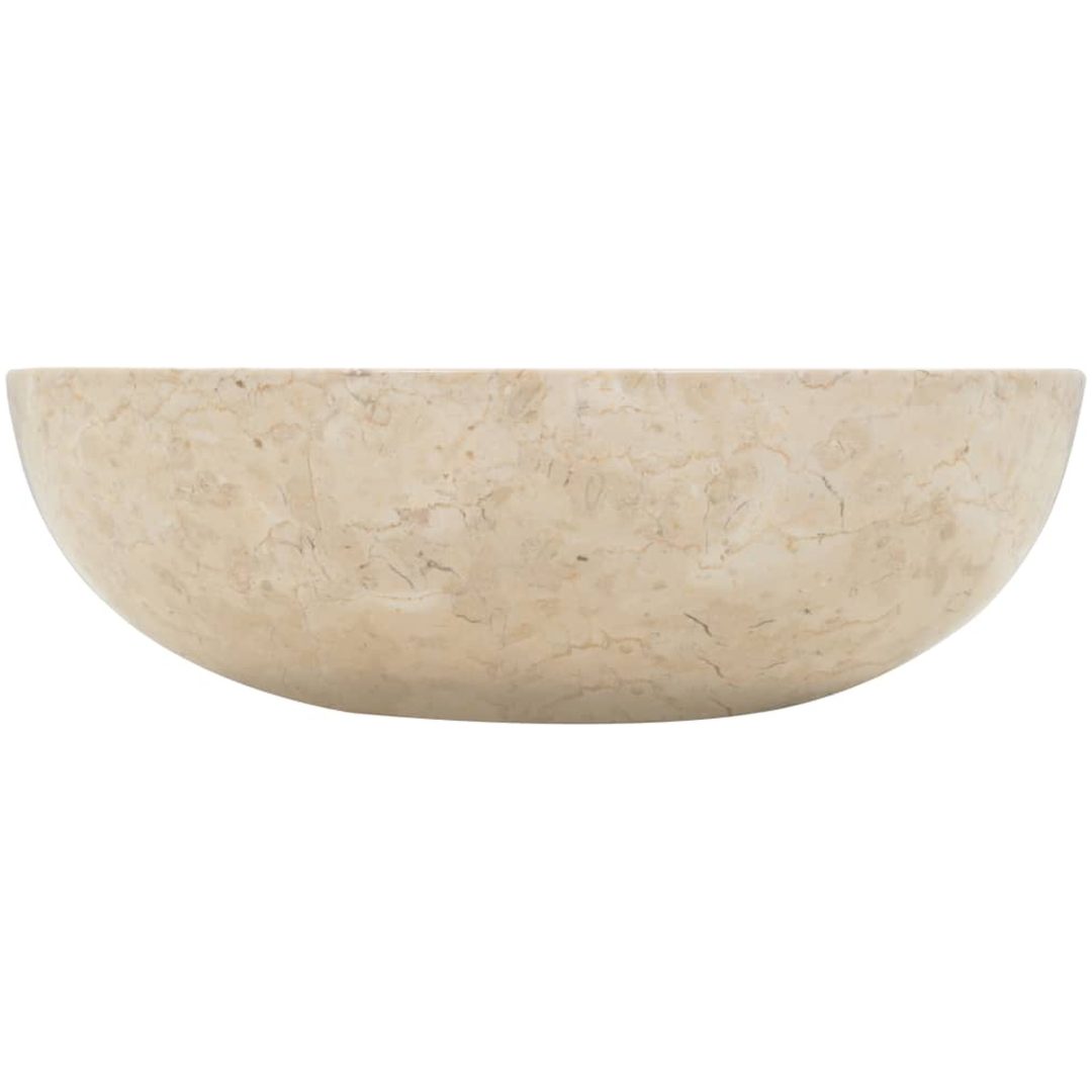 Handfat 40x12 cm marmor gräddvit vidaXL – bild 5