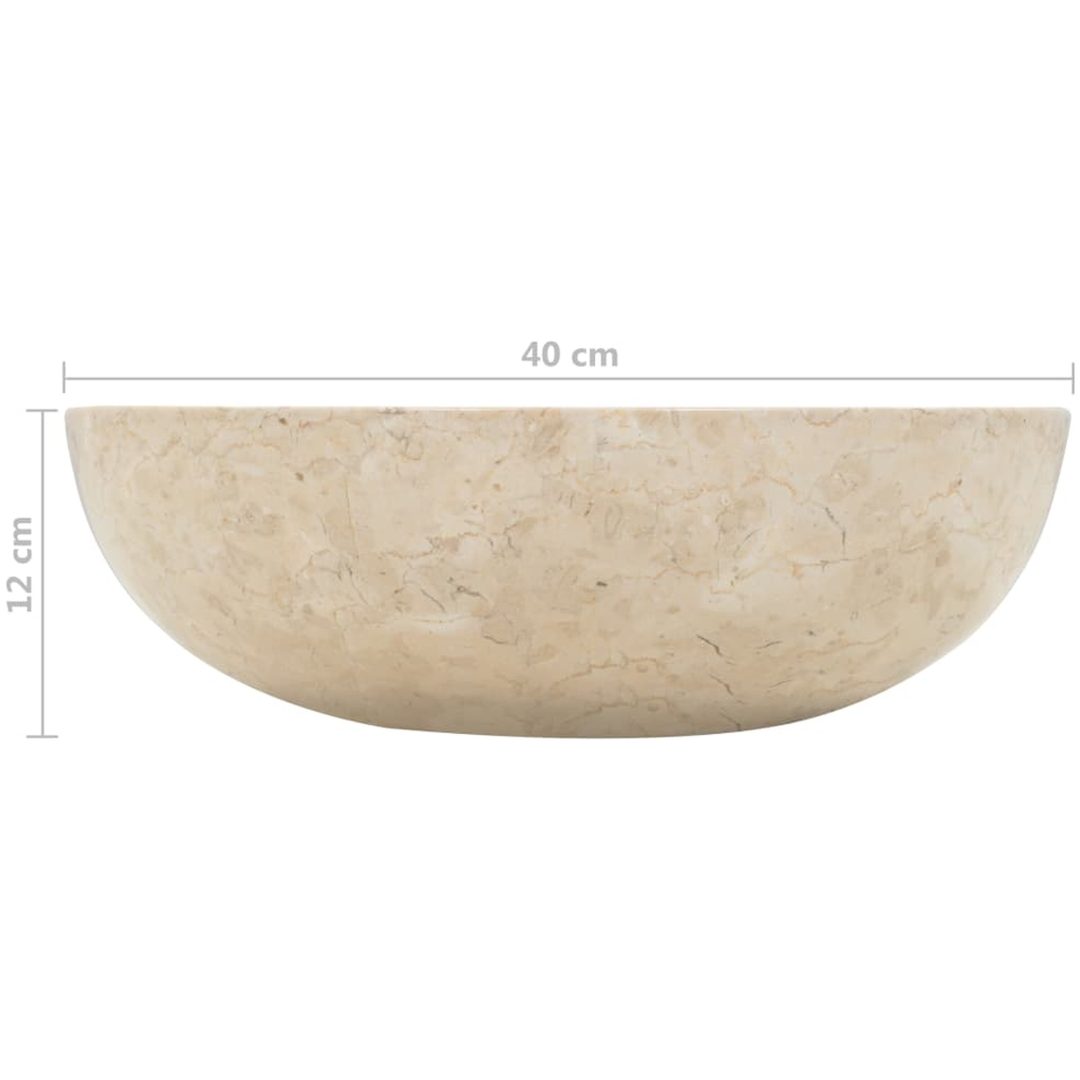 Handfat 40x12 cm marmor gräddvit vidaXL – bild 8