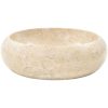 Handfat 40x12 cm marmor gräddvit vidaXL – miniatyr 3