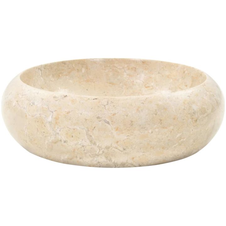Handfat 40x12 cm marmor gräddvit vidaXL – bild 3