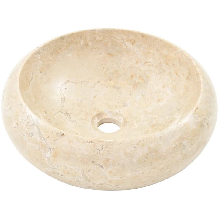 Handfat 40x12 cm marmor gräddvit vidaXL – bild 4