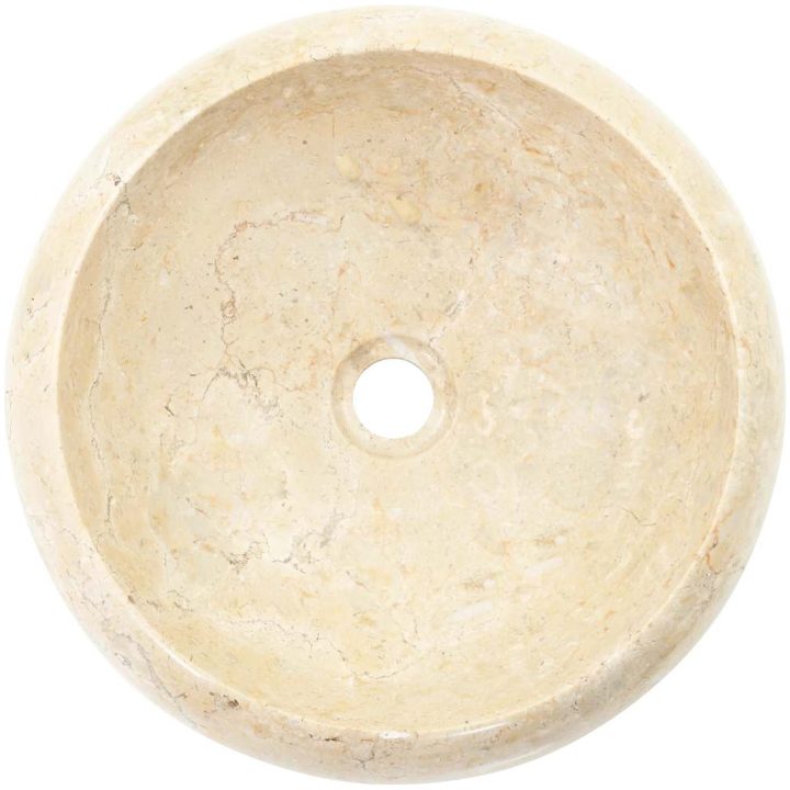 Handfat 40x12 cm marmor gräddvit vidaXL – bild 5