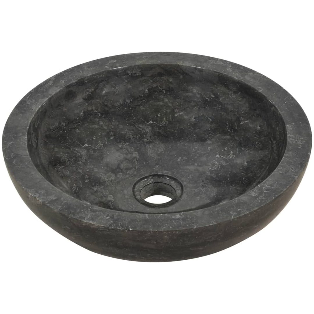 Handfat 40x12 cm marmor svart vidaXL – bild 2