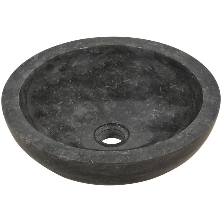 Handfat 40x12 cm marmor svart vidaXL – bild 2
