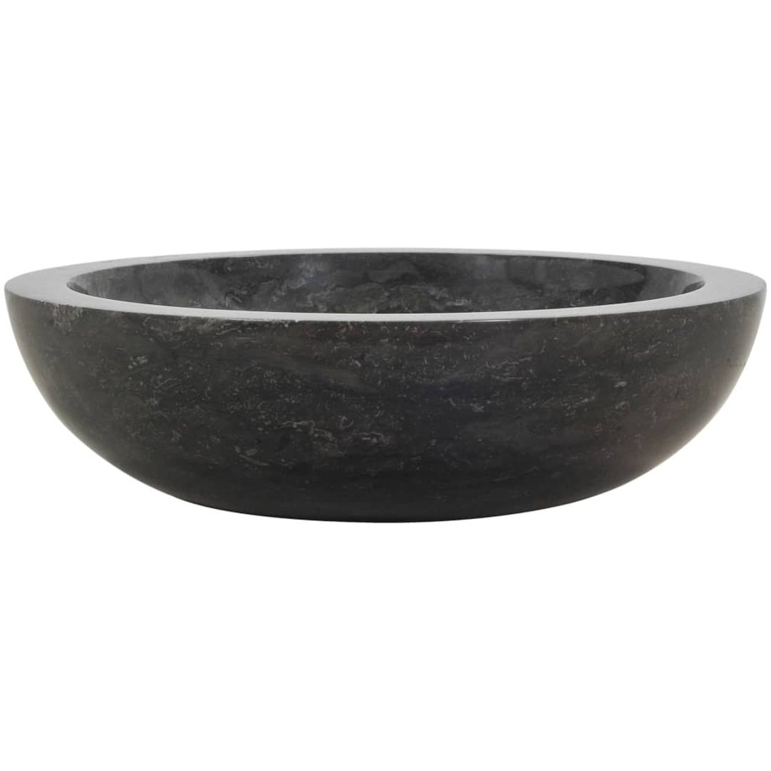 Handfat 40x12 cm marmor svart vidaXL – bild 3