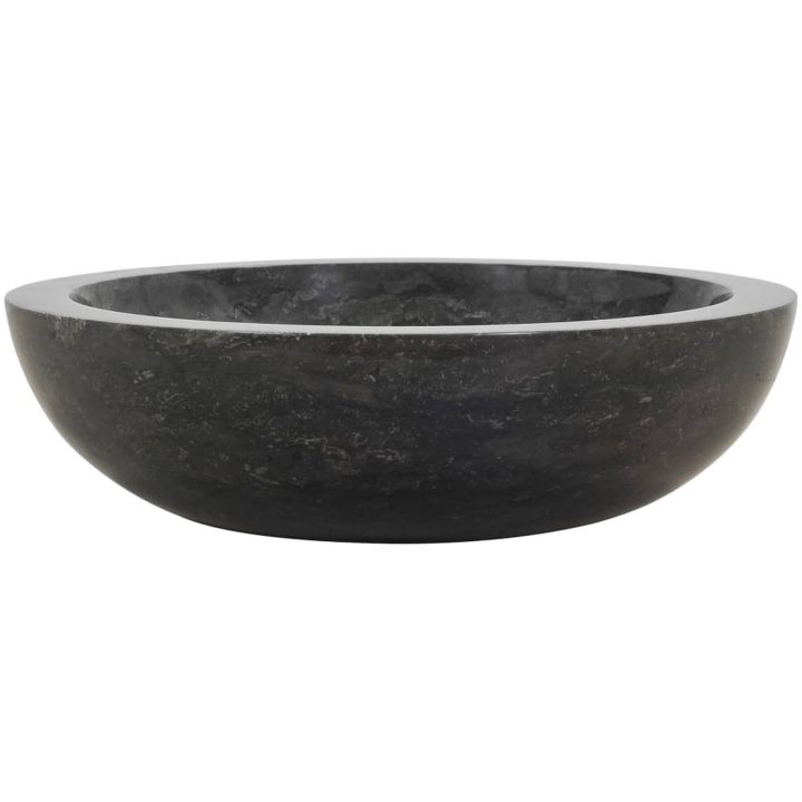 Handfat 40x12 cm marmor svart vidaXL – bild 3