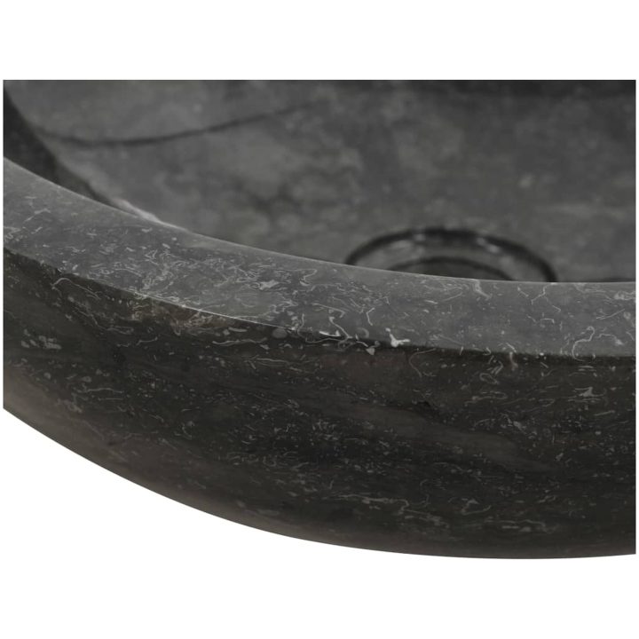 Handfat 40x12 cm marmor svart vidaXL – bild 6