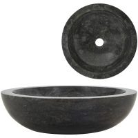 Handfat 40x12 cm marmor svart vidaXL