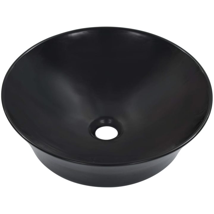 Handfat 41x12,5 cm keramik svart vidaXL – bild 2
