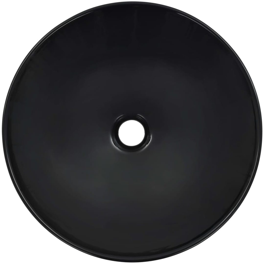 Handfat 41x12,5 cm keramik svart vidaXL – bild 3