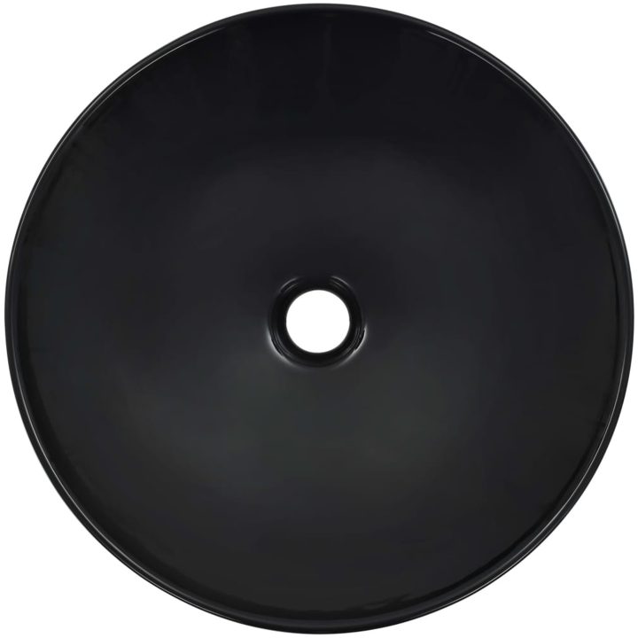 Handfat 41x12,5 cm keramik svart vidaXL – bild 3