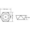 Handfat 41x36,5x12 cm keramik svart vidaXL – miniatyr 6