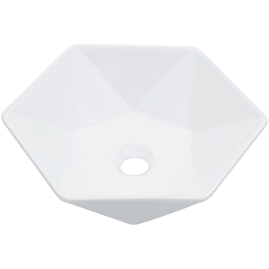 Handfat 41x36,5x12 cm keramik vit vidaXL – bild 2