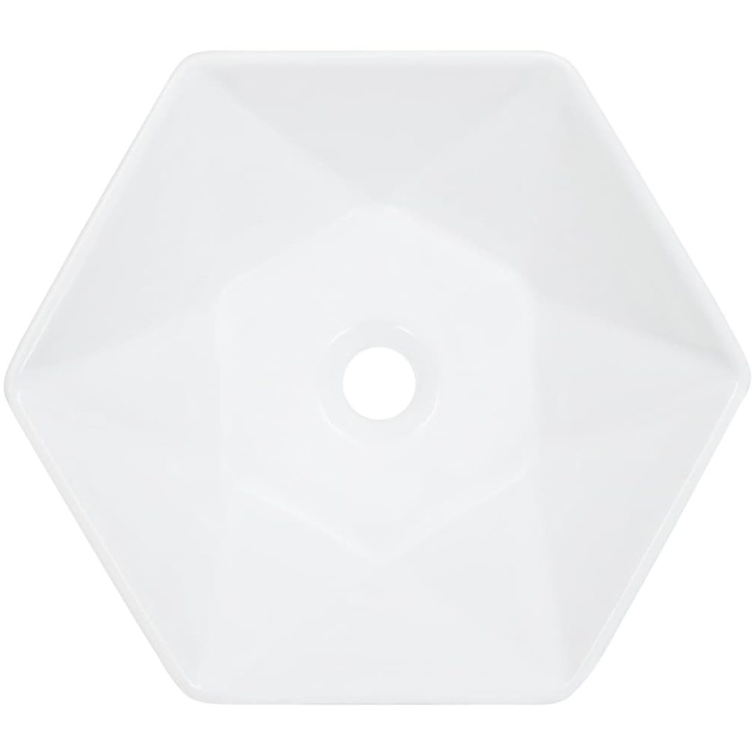 Handfat 41x36,5x12 cm keramik vit vidaXL – bild 3