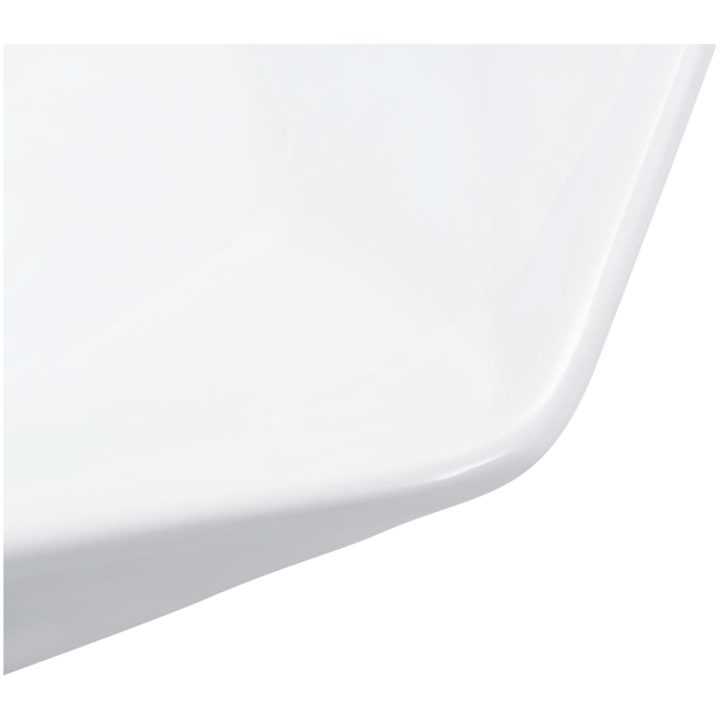Handfat 41x36,5x12 cm keramik vit vidaXL – bild 5