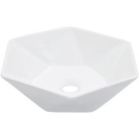 Handfat 41x36,5x12 cm keramik vit vidaXL