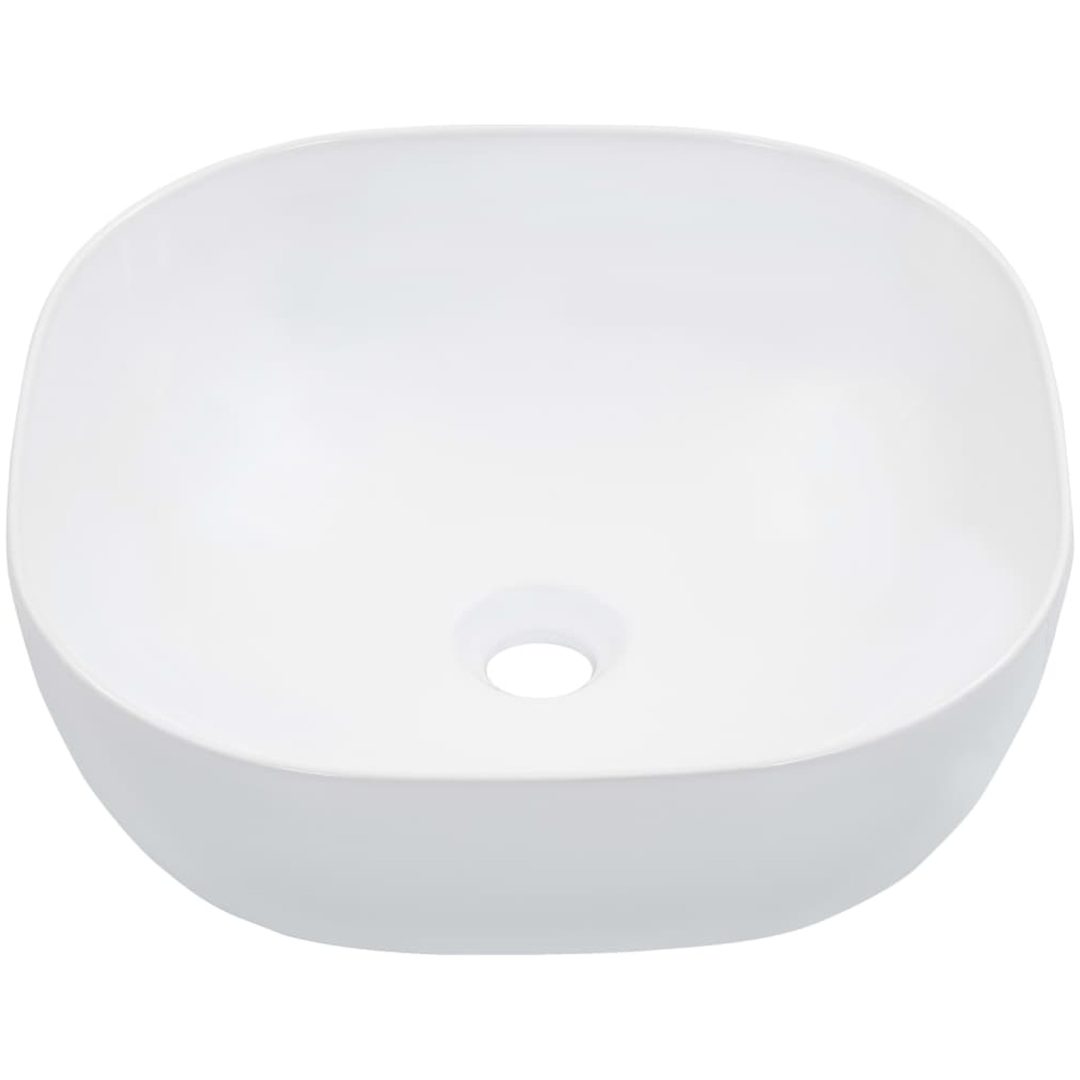 Handfat 42,5x42,5x14,5 cm keramik vit vidaXL – bild 2