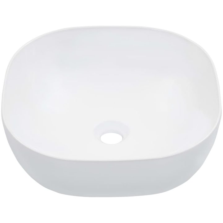 Handfat 42,5x42,5x14,5 cm keramik vit vidaXL – bild 2