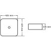Handfat 42,5x42,5x14,5 cm keramik vit vidaXL – miniatyr 6