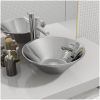 Handfat 42x14 cm keramik silver vidaXL – miniatyr 1