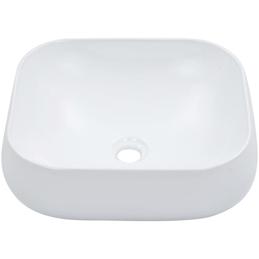 Handfat 44,5x39,5x14,5 cm keramik vit vidaXL – bild 2