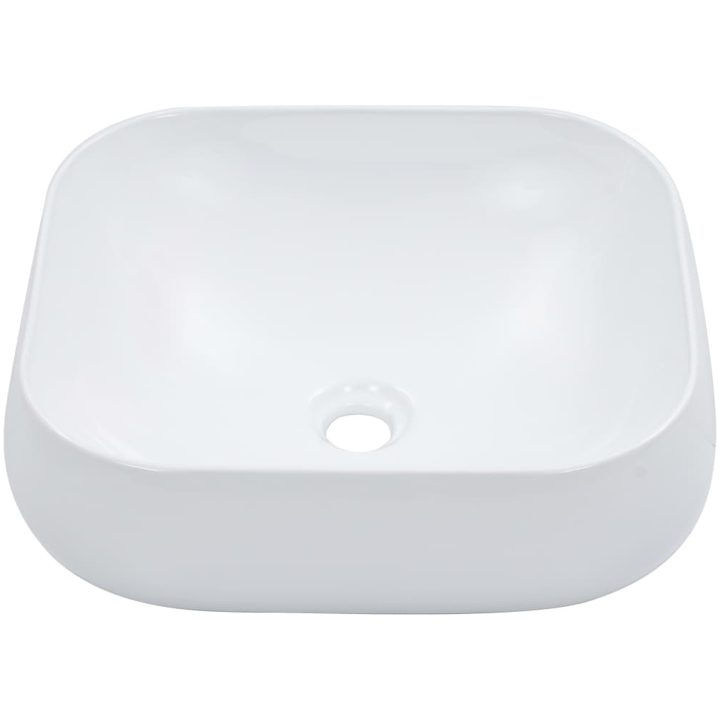Handfat 44,5x39,5x14,5 cm keramik vit vidaXL – bild 2