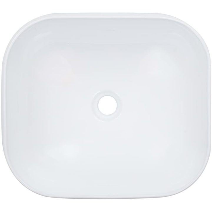 Handfat 44,5x39,5x14,5 cm keramik vit vidaXL – bild 3