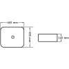 Handfat 44,5x39,5x14,5 cm keramik vit vidaXL – miniatyr 6