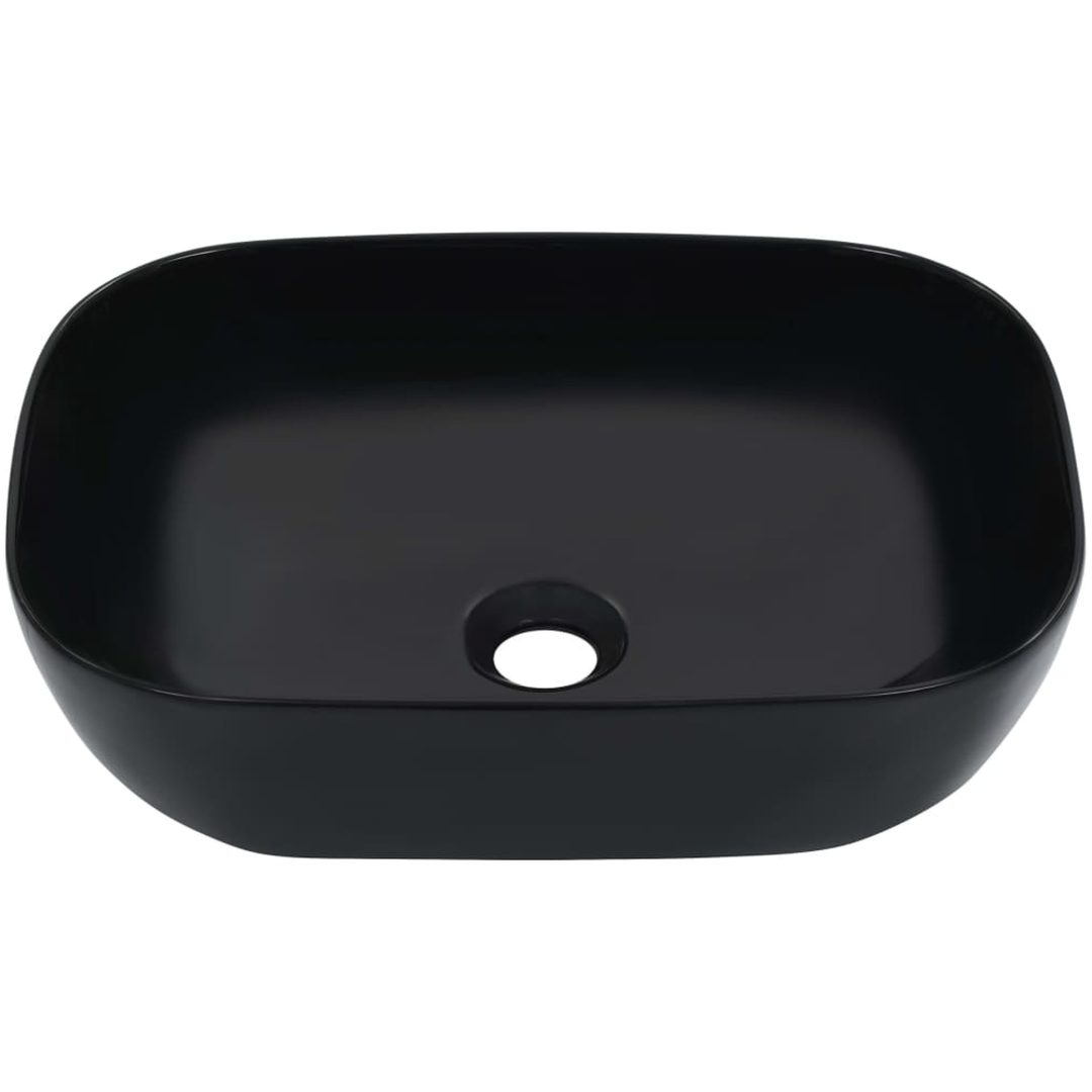 Handfat 45,5x32x13 cm keramik svart vidaXL – bild 2