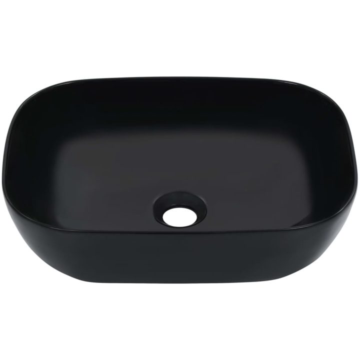 Handfat 45,5x32x13 cm keramik svart vidaXL – bild 2