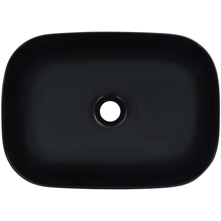 Handfat 45,5x32x13 cm keramik svart vidaXL – bild 4