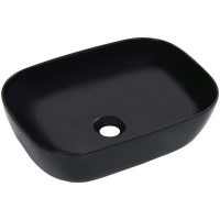 Handfat 45,5x32x13 cm keramik svart vidaXL
