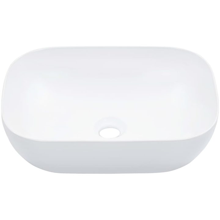 Handfat 45,5x32x13 cm keramik vit vidaXL – bild 2