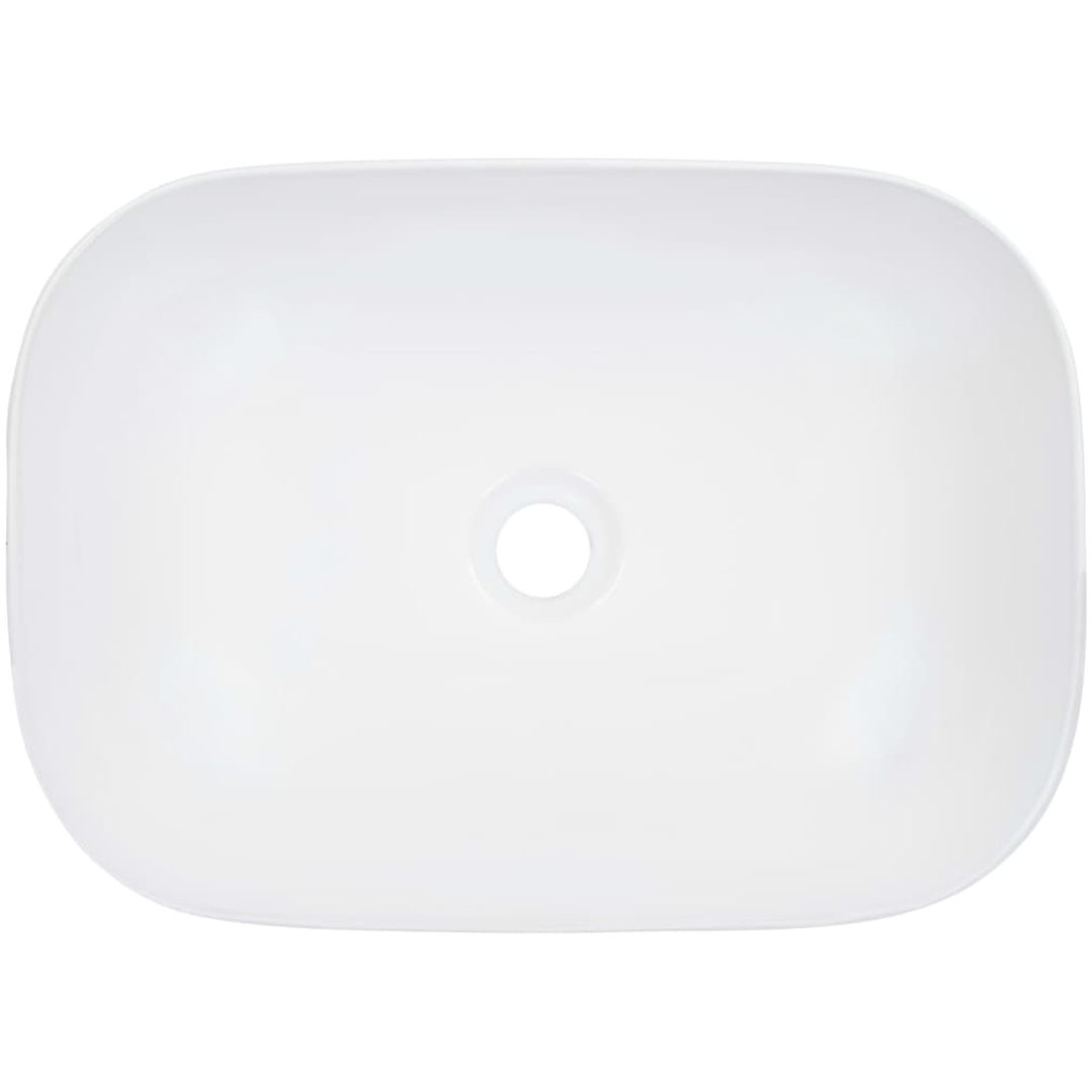Handfat 45,5x32x13 cm keramik vit vidaXL – bild 4