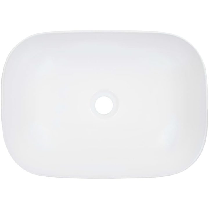 Handfat 45,5x32x13 cm keramik vit vidaXL – bild 4