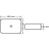 Handfat 45,5x32x13 cm keramik vit vidaXL – miniatyr 6