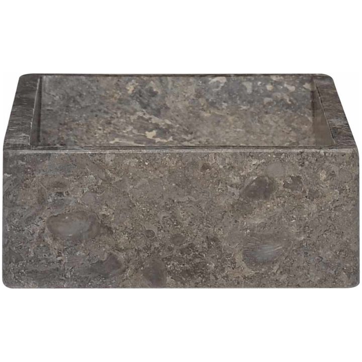 Handfat 45x30x12 cm marmor grå högglans vidaXL – bild 5