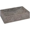 Handfat 45x30x12 cm marmor grå högglans vidaXL – miniatyr 6